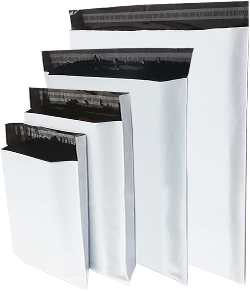 Versandtaschen Plastik Warensendung A3/A4/B4/C5 Gemischt 100Stück Blickdicht Selbstklebend Versandtüten für Kleidung Gütern Textilien Logistikverpackungen Transport Geschenktüten