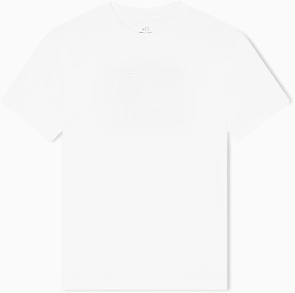 Armani Exchange Herren Short Sleeve Tone On Tone Logo Round Collar T-Shirt (1er Pack)