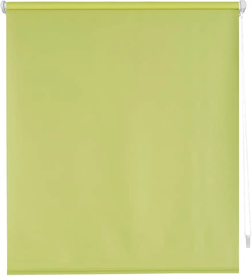 Verdunkelungsrollo, glatt, ohne Werkzeug und ohne Bohren, Maße 107 x 180 cm (Breite x Länge), Stoff 104 x 175 cm, Pistazienfarben, für Fenster