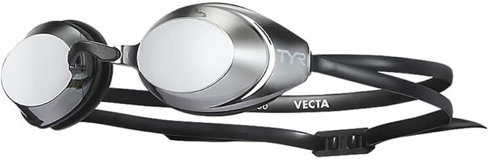 TYR Vecta Racing Swim Goggles - Adult Swimming Goggles for Men and Women - Anti-Fog, UVA/UVB Protection, Watertight