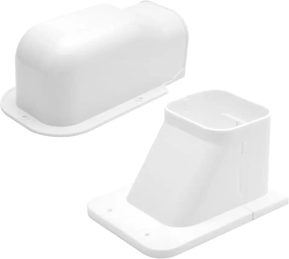 ZMDMAH Wandanschlußstück, Rohrnut-Schutzabdeckung Abdeckung, Dekorative PVC-Rohrabdeckung für Wanddurchführung Klimaanlage, Klimaanlage wandanschluss, Klimaanlage Dekoratives PVC Line Abdeckung Kit