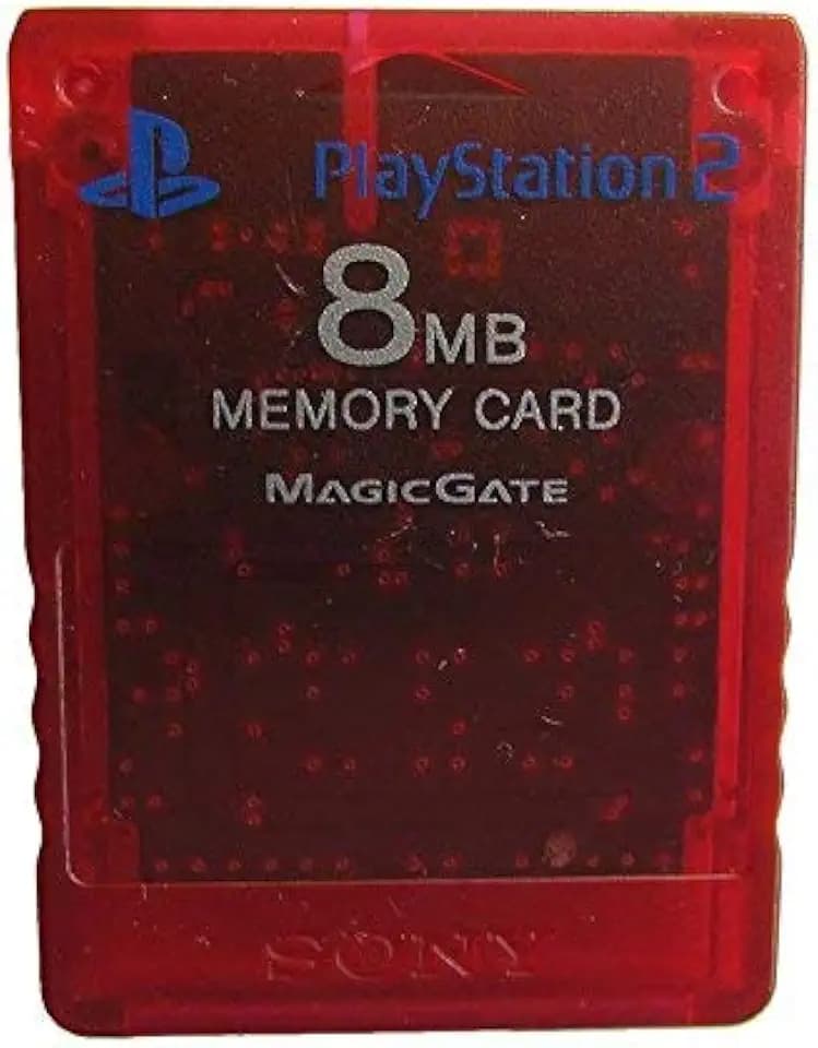 Sony PS2 Memory Card - Red - 8MB (Renewed)