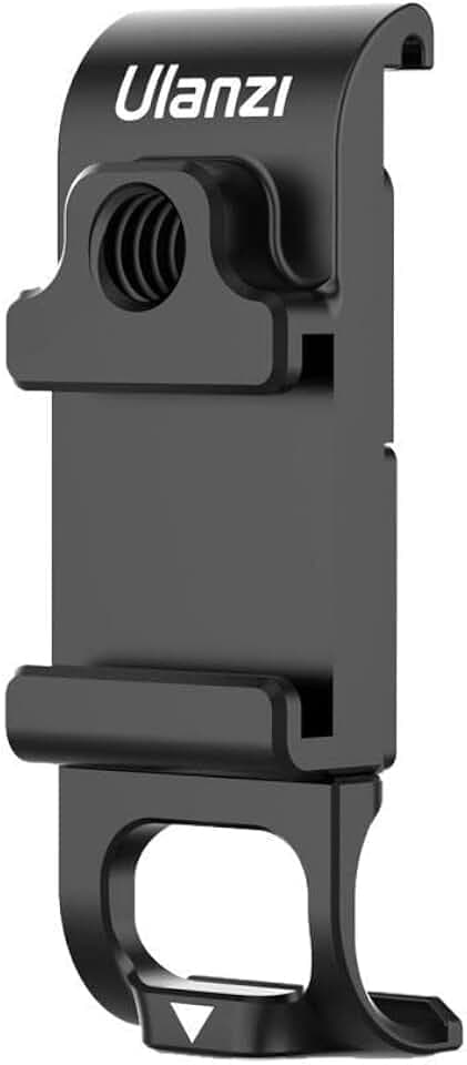 ULANZI Schwarzer Deckel für Batteriefach G9-6 mit Schuhhalterung, Cold-Adapter, Abnehmbarer Ladeanschluss, aus Aluminium, für GoPro Hero 9