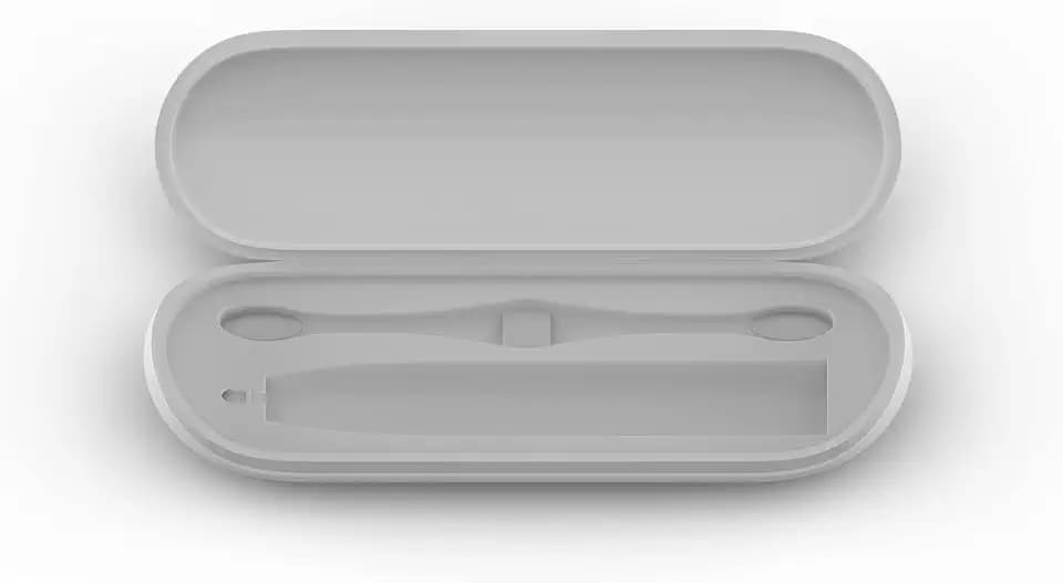 Oclean BB01 Reiseetui elektrische Zahnbürste X Pro, Hartschalenetuihalter, Aufbewahrung der Reinigungsbürste auf Reisen – weiß & grau