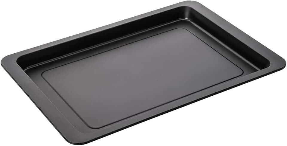 Zenker Eckiges Pizzablech – Premium Backblech 420 x 290 x 25 mm, 5 Jahre Herstellergarantie, Hitzebeständig bis 230°C, Hochwertige Antihaftbeschichtung, Optimale Hitzeverteilung