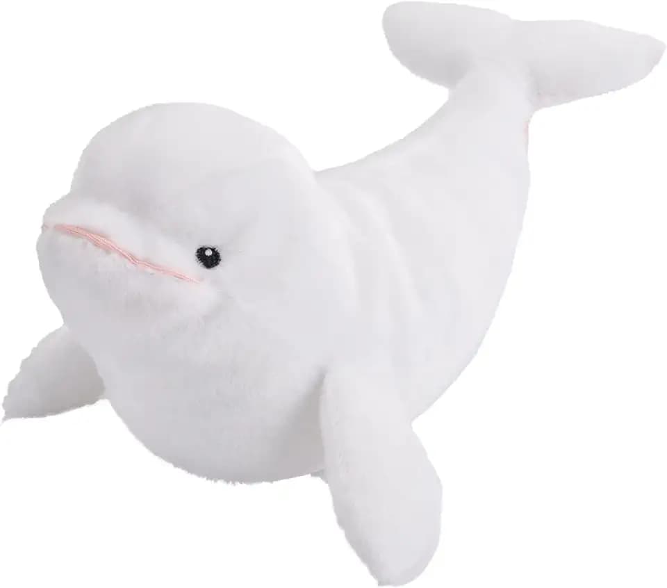 Wild Republic Ecokins Mini Beluga Whale Stuffed Animal - 8"