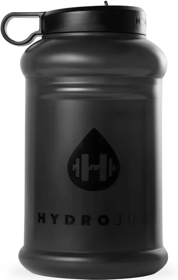 HydroJug Pro 73 oz Plastic Water Jug with Handle & Flip Straw, Black