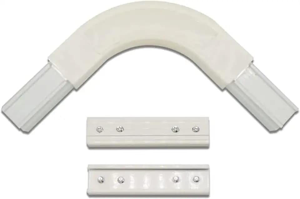 1 Pack 90 Degree Corner Bend Track Connector for Ceiling Curtain Track
