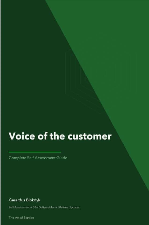 Voice of the customer: Second Edition