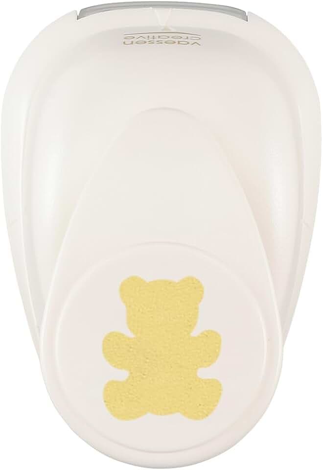 Vaessen Creative 21435-507 Motivstanzer, Medium Stanzer Bär, Ausstanzung 2,5 cm Weit, Metall, lila, 6.5 x 4.5 x 4.4 cm