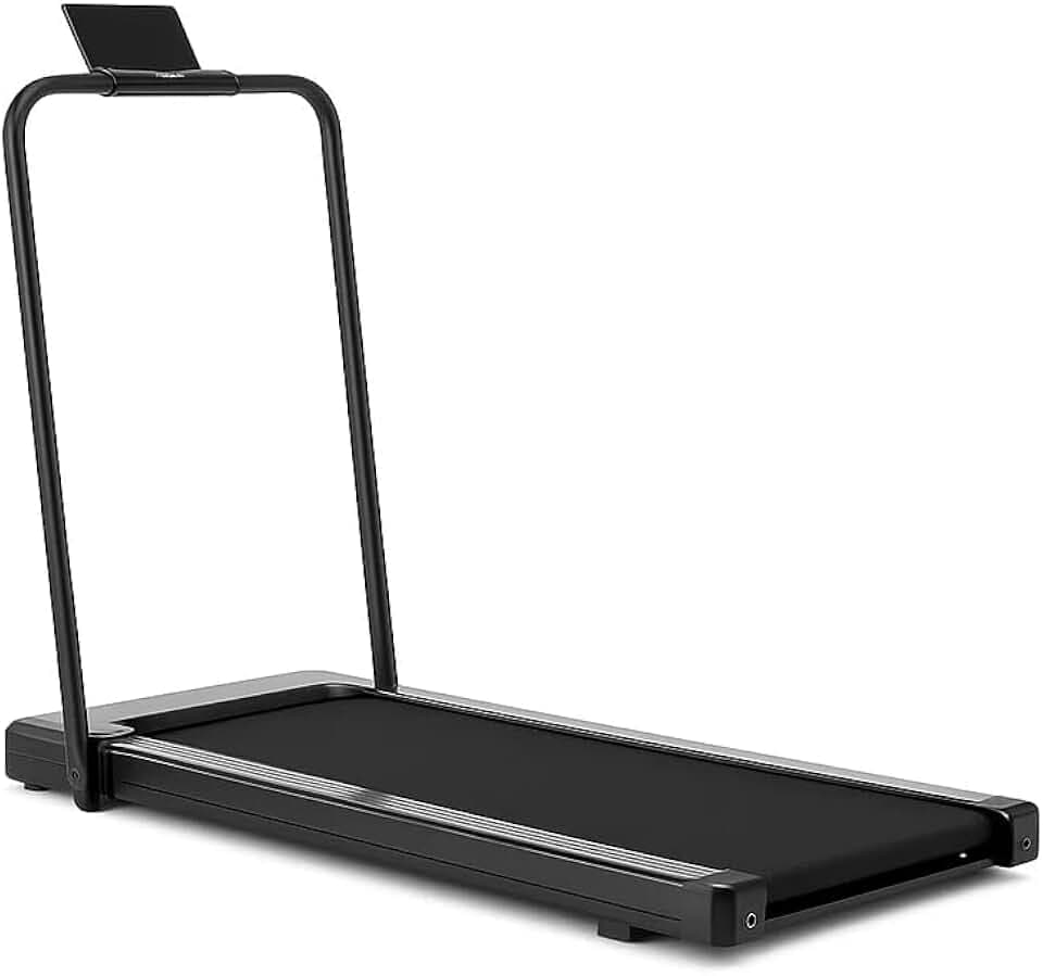FansaFurn Compact Armless Treadmill – Compact, Quiet 3-in-1 Under Desk Treadmill for Home & Office, 200 lb Capacity, Space-Saving Silver Design