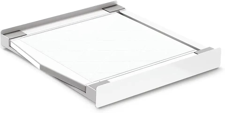 Cecotec Universelles Überlagerungs-Set mit Bolero-Ablage, um Waschmaschine und Trockner in einem Block zu vereinen, platzsparend, herausnehmbares Tablett, einfache Installation