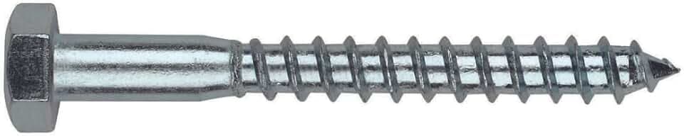 INDEX Tirefond à visser pour bois - Tête hexagonale - Filetage partiel - Zingué 10 x 60 - Boite de 100 - Vis, pointes, boulons
