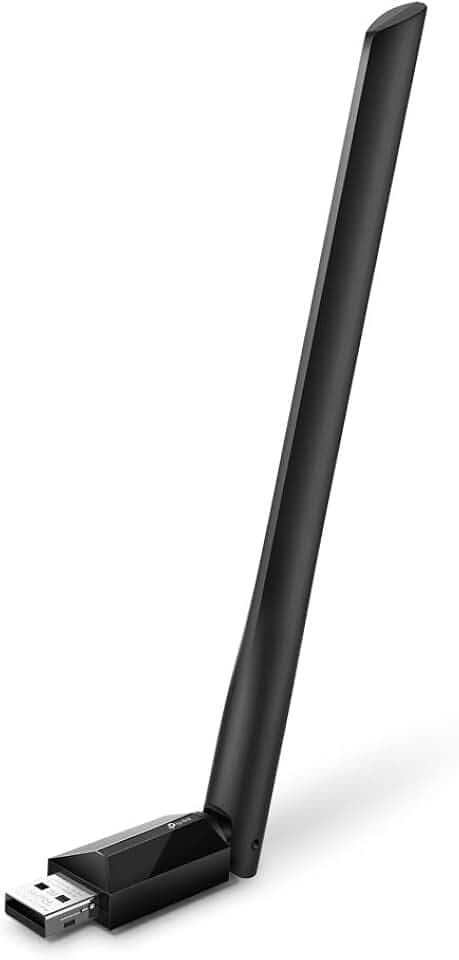 TP-Link Archer T2U Plus AC600 High Gain Dualband USB WLAN-Adapter mit 5dBi Antenne (bis zu 433 Mbit/s auf 5GHz und 200 Mbit/s auf 2,4GHz, Kompatibel mit Windows 10/8.1/8/7/XP)