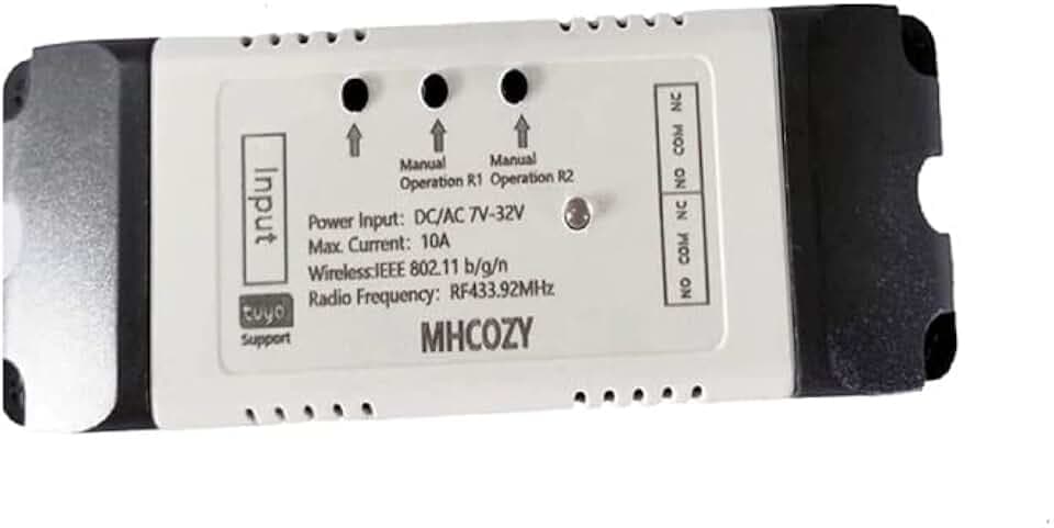 MHCOZY Schalter Relais Wireless WiFi Hausautomation,kompatibel mit alexa Google Assistant (Smart life app, 2ch)