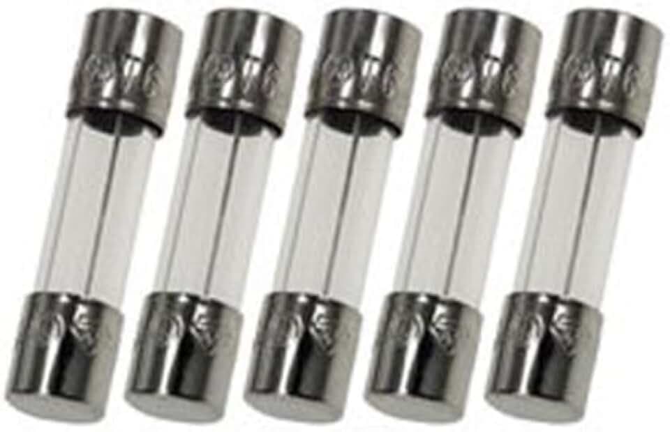 100mA (0.1A) GMA Fast-Blow Glass Fuses, 5x20mm, 250V, Replacement 5 Pack