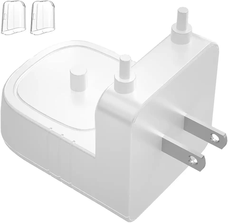 3 in 1 Wall Charger（2 Toothbrush Heads Dustproof Cover） for Philips Electric Toothbrush Replacement Charger, IPX7 Waterproof & Portable Travel Charger for Sonicare HX9000/HX6000/HX8000/HX3000 Series