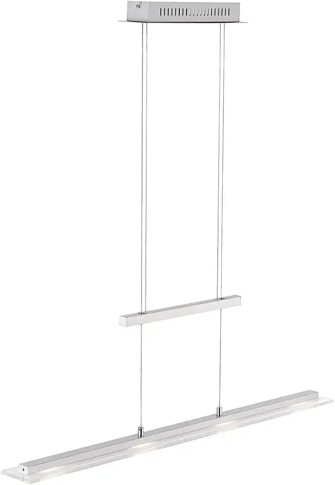 Fischer & Honsel Pendelleuchte Tenso TW 4x LED 5,0 Watt, nickelfarben, 3 Stufen CCT, höhenverstellbar, stufenlos dimmbar, 211224, 88 x 9 x 150 cm (LxBxH) , 1600 lm, 2700 K / 3350 K / 4000 K