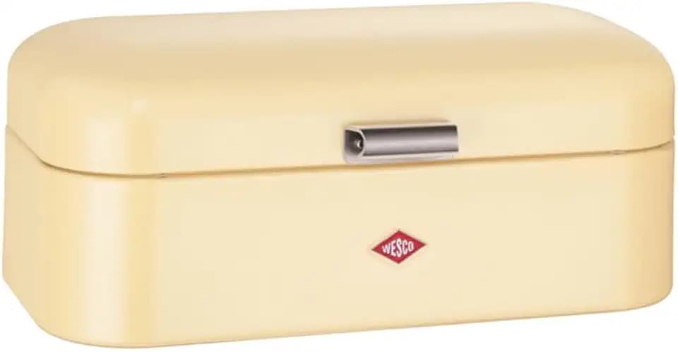 Wesco Grandy Brotkasten in der Farbe mandel, pulverbeschichtetes Stahlblech, Lüftungslöcher und stabiler Handgriff