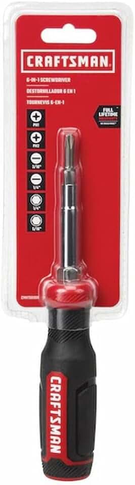 CRAFTSMAN Screwdriver with 6 Multi-Bits, Store Extra Bits in Handle (CMHT68000)