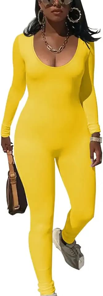 Mrskoala Jumpsuits for Women Casual One Piece Long Sleeve Sexy Romper