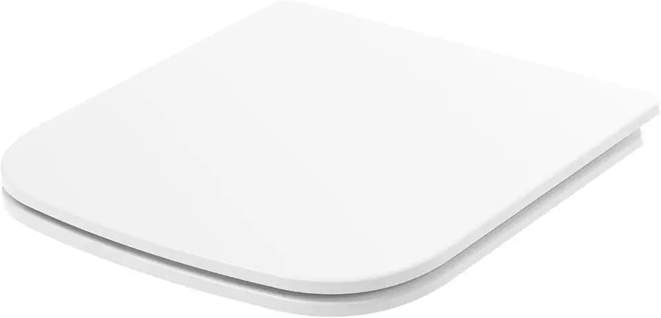 WC-Sitz Kurz Quadratisch aus Urea, Softclose, Weiß