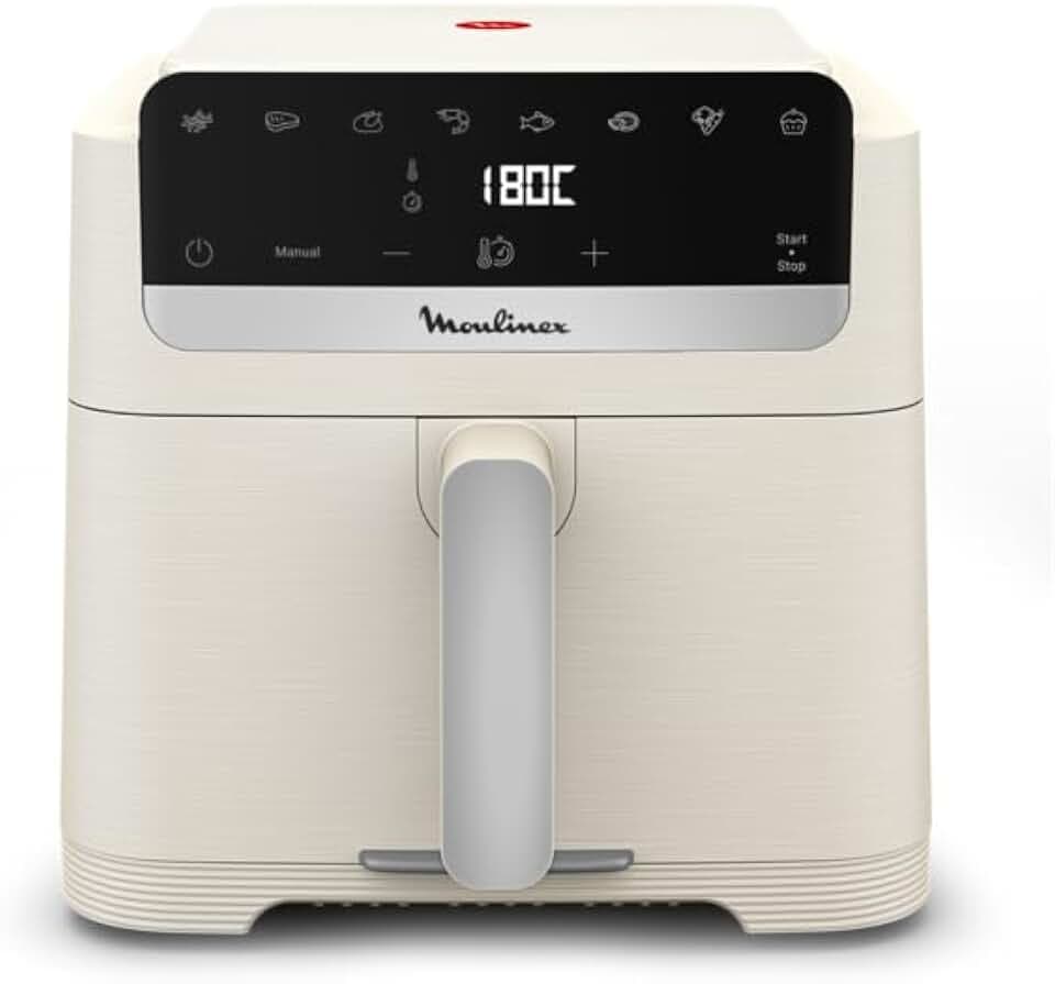 Moulinex Easy Fry Mega Compact Luftfritteuse, energiesparend, Fassungsvermögen 7,5 l, abnehmbare Vorderseite, EZ866AF0