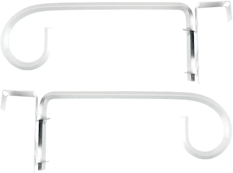 Ideen mit Herz Deko Fenster- & Türhaken, Design 4, 15cm x 5,5cm x 3cm, weiß, 2 Stück
