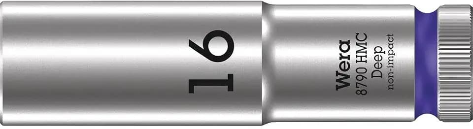 Wera 05004556001 8790 HMC Deep Steckschlüsseleinsatz 1/2", Violett, 16.0 mm