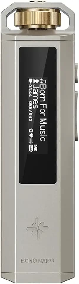 FiiO SNOWSKY Echo Nano Retro HiFi Music Player with Scroll Wheel, CS43131 DAC, USB DAC, Lossless Audio Player Supporting DSD256/FLAC/WAV/MP3, 3.5mm Output, 256GB Expansion (Titanium)