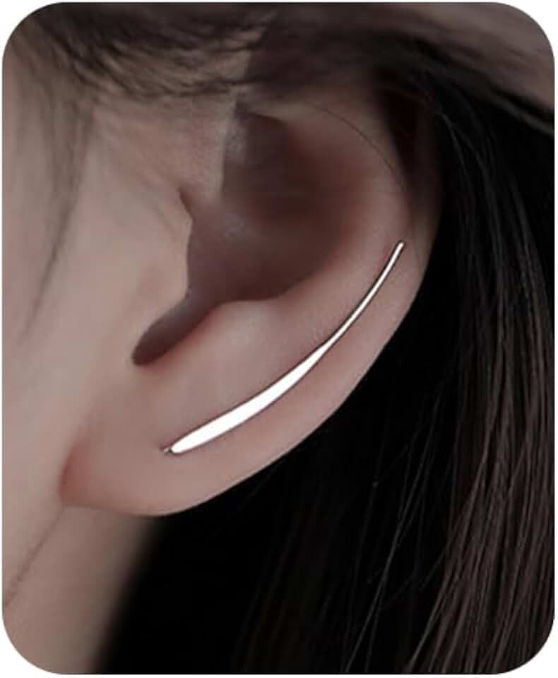 Climber Earrings Dainty Ear Cuffs Crawler Earrings for Women Unique Ear Crawler Earrings Minimalism Bar Earrings Wedding Birthday Jewelry Gifts