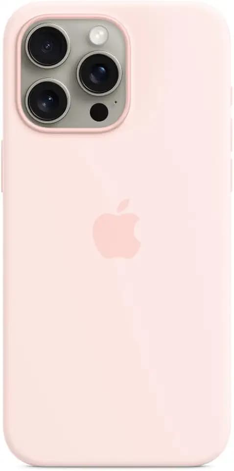 Apple iPhone 15 Pro Max Silicone Case with MagSafe - Light Pink