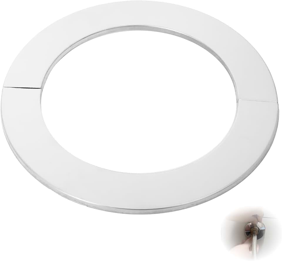 Fledart rosette ofenrohr 120mm Edelstah, Kaminrosette 120 mm, Kamin rosette Durchmesser 125 x 175 x 5mm Hitzebeständig für Heizkessel(120mm 1pcs)