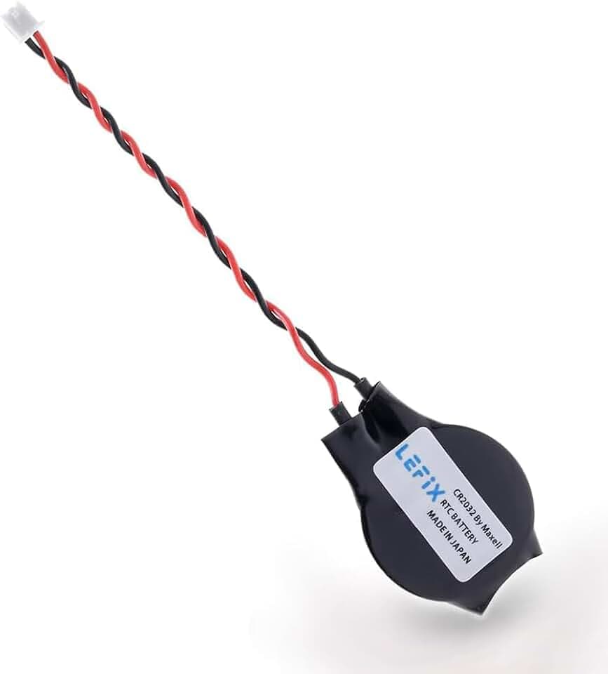 LeFix 2 Pins 2 Wires BIOS CMOS Battery for DELL(D830 E6530 N4050 E7270 .) HP(CQ41 8440p G4.) ASUS(S56 X611.) Samsung(R467 R458) Backup Reserve Button Cell Batteries (Regular Polarity)