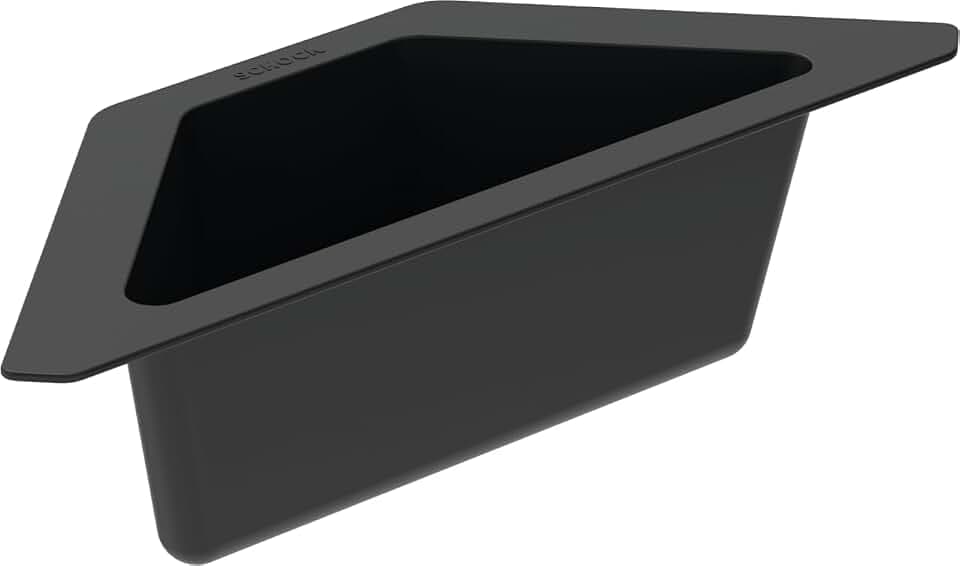 SCHOCK® Eckschale in schwarz I Spülbecken Zubehör aus Kunststoff I Abtropfschale für Küche & Spüle I Resteschale für SCHOCK Spülen I Spülenablage & Organizer I Küchenzubehör hochwertig & praktisch