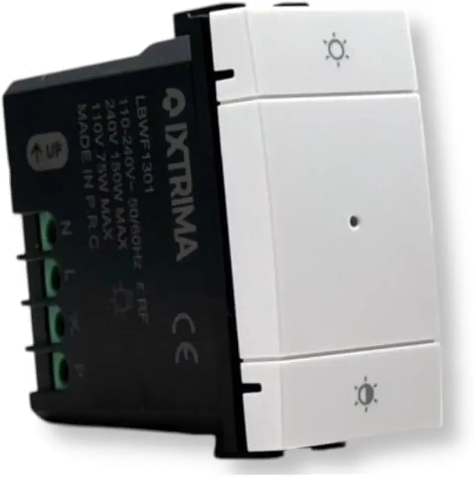 Smart Zigbee/Tuya WLAN-Dimmerschalter, kompatibel mit Halterungen von Bticino Living, Weiß