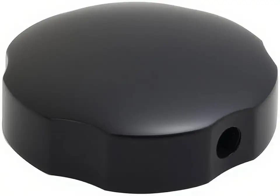 Badewannen-Drehknopf, 74 mm Schwarze Messingkonstruktion, Überlaufschutz, Badezimmer-Hardware, Wasserkontrolle einfache Installation, runder Griff, modernes Design