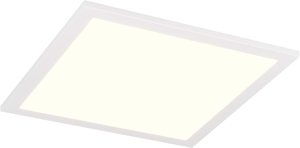 Reality Leuchten LED Deckenleuchte Sirius R64601131, Metall Weiß matt, Kunststoff weiß, inkl. 19 Watt LED, Bewegungssensor