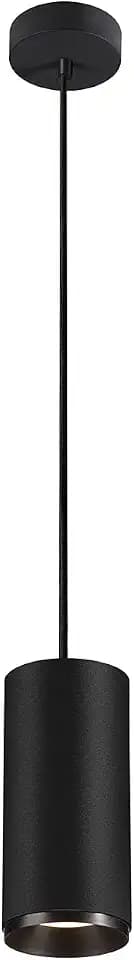 SLV Pendelleuchte NUMINOS® PD PHASE L/Wohnzimmer-Lampe, Innen-Beleuchtung, Hänge-Leuchte Esszimmer, LED, Decken-Leuchte / 4000K 28W 2675lm schwarz dimmbar 24Grad