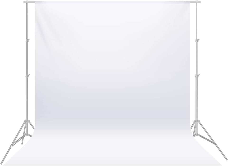 NEEWER 6 x 9FT / 1,8 x 2,8M Fotostudio 100% reiner Polyester faltbarer Hintergrund Hintergrundbild für Fotografie, Video und Fernsehen (nur Hintergrund), Weiß