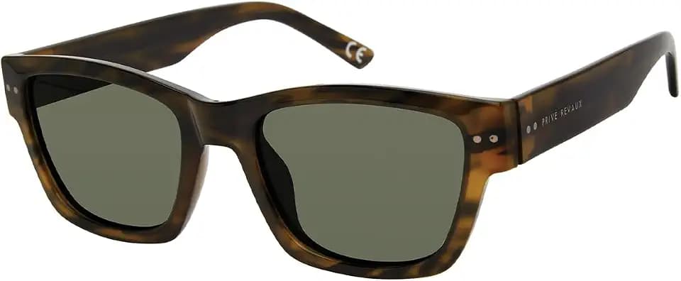 Prive Revaux The Alton Square Sunglasses – Handcrafted, Scratch & Impact Resistant Lenses with 100% UV Protection – For Men