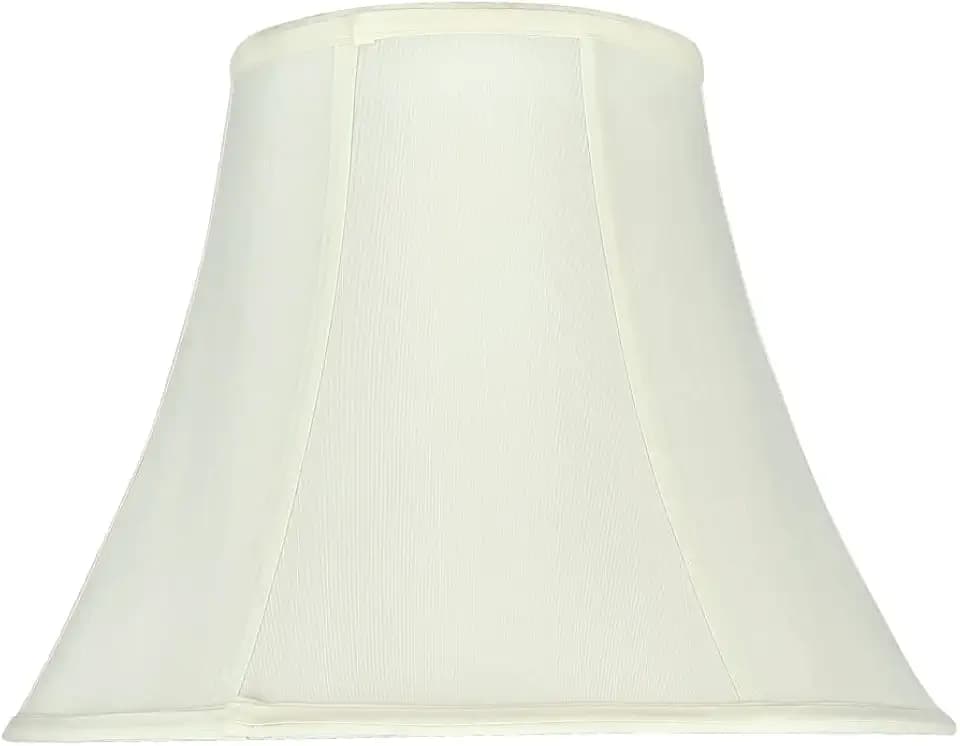 Aspen Creative 58053A Bell Uno Lamp Shade in Chiffon White, 7" Top x 14" Bottom x 11" Slant Height, Slip UNO 36mm