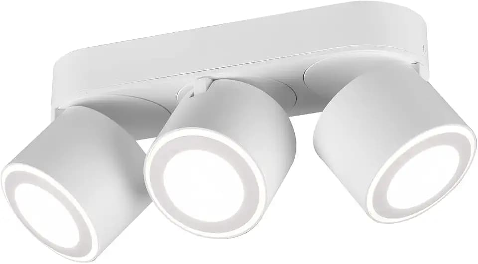 Trio Leuchten LED Deckeneinbau u. Aufbauleuchte Taurus 652910331, Metall Weiß matt, inkl. 3x 3.5 Watt + 3x 1.5 Watt LED