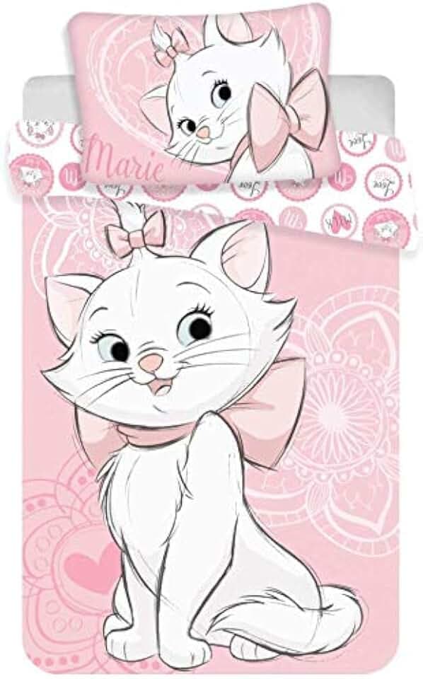 Jerry Fabrics Bettwäsche Bettbezug Marie Die Aristocats 140 x 200 cm + Kissenbezug 50 x 70 cm