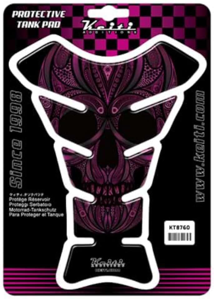 Keiti Motorcycle Tank Pad Universal Pink Skull KT8760