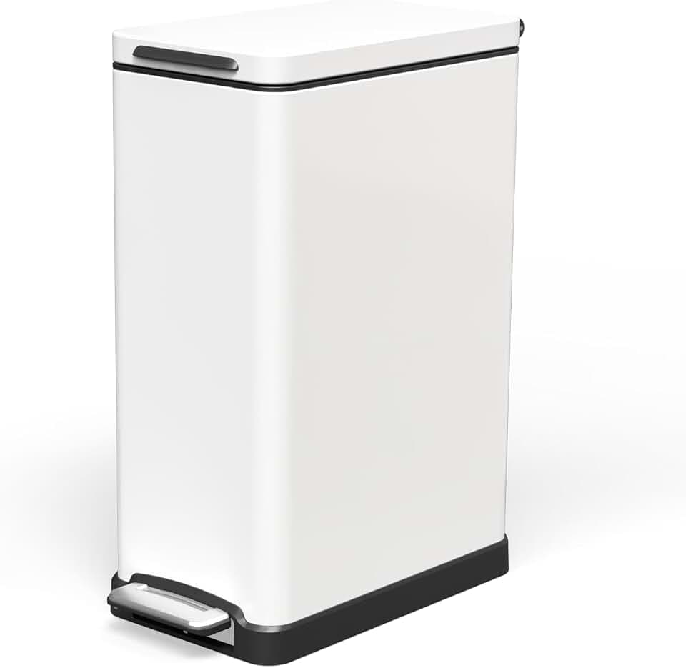 Home Zone Living 12 Gallon Slim Kitchen Trash Can
