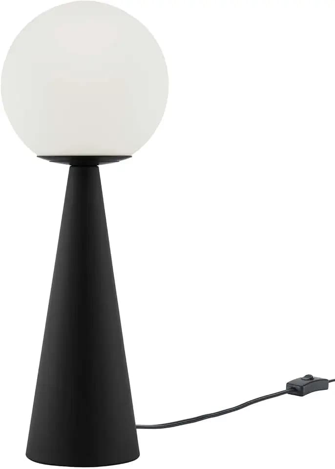 Modway Apex Glass Globe Glass Table Lamp in White Black