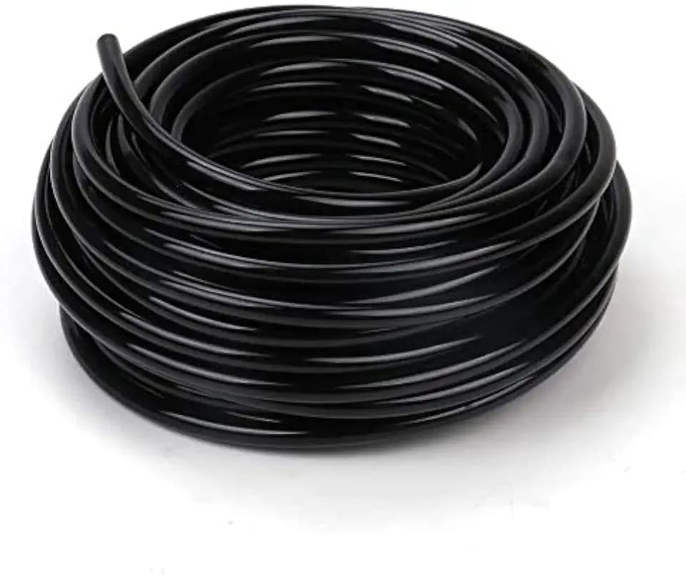 3/8" Irrigation Tubing 50ft, Heavy Duty Blank Distribution Tubing, 0.32”ID x 0.43" OD Watering Drip Automatic Irrigation Equipment Set for Garden Greenhouse,Flower,Patio