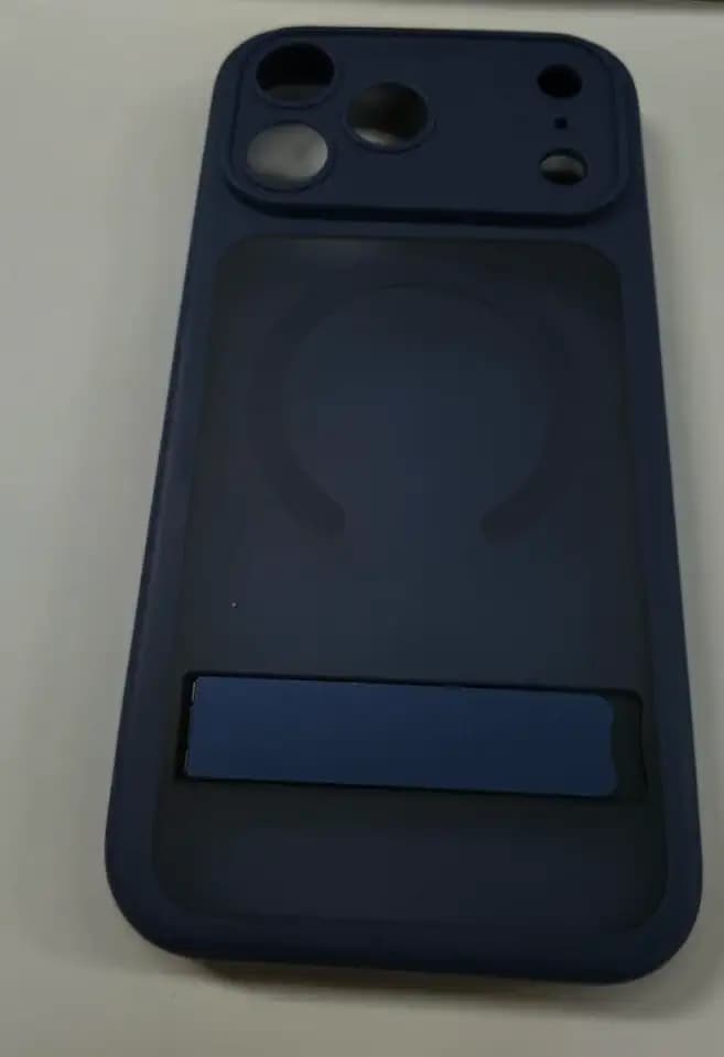 für Hülle Magnetisch mit Äußerer Displayschutz, Kompatibel mit MagSafe, Stabile Scharnierschutz, Mattierte Transluzente Slim Phone Case, Blau