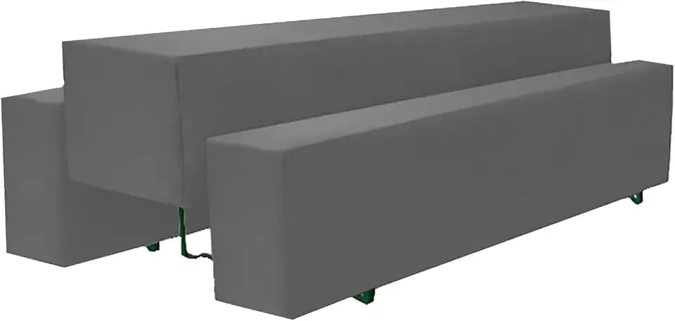 Brandsseller Hussen Set 3-teilig für Bierzeltgarnituren 1 x Tisch ca. 220 x 70 cm - 2 x Bank ca. 220 x 25 cm Anthrazit